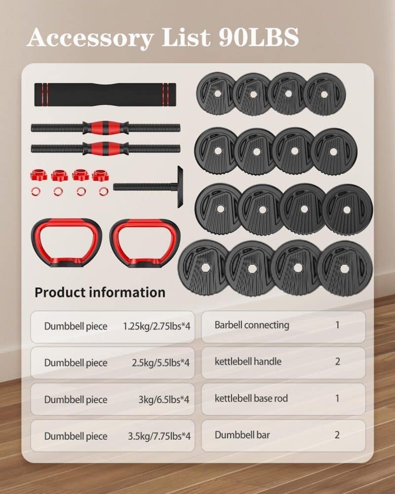 UNNMIIY 4 in 1 Multifunctional Dumbbell Set - Image 6