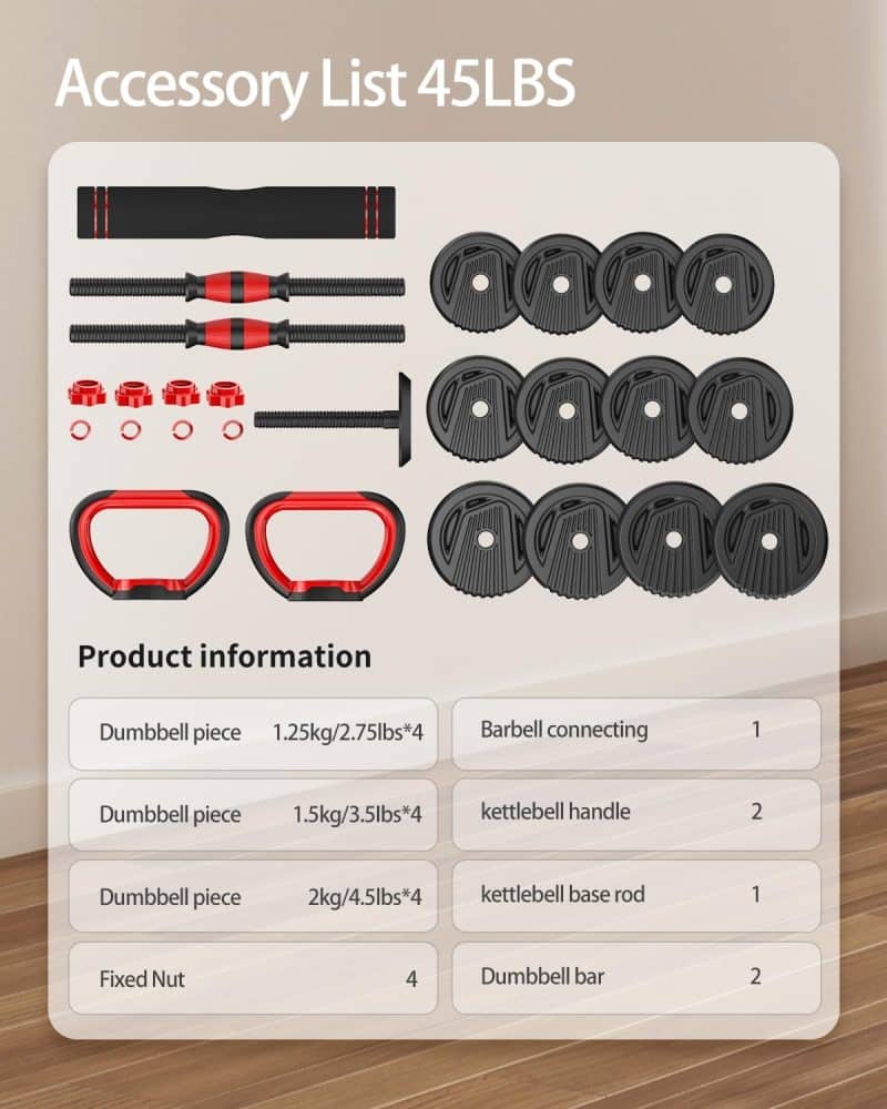 UNNMIIY 4 in 1 Multifunctional Dumbbell Set - Image 11