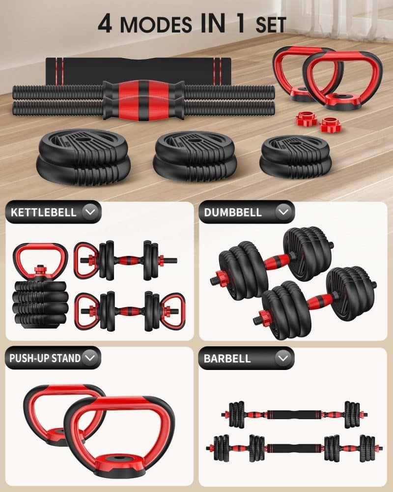 UNNMIIY 4 in 1 Multifunctional Dumbbell Set - Image 18
