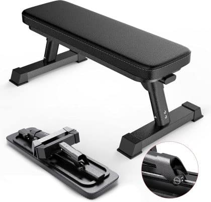 FF Finer Form Gym Quality Foldable Flat Bench
