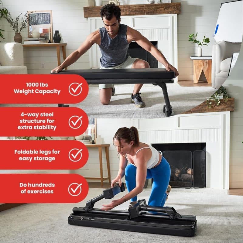 FF Finer Form Gym Quality Foldable Flat Bench - Image 3