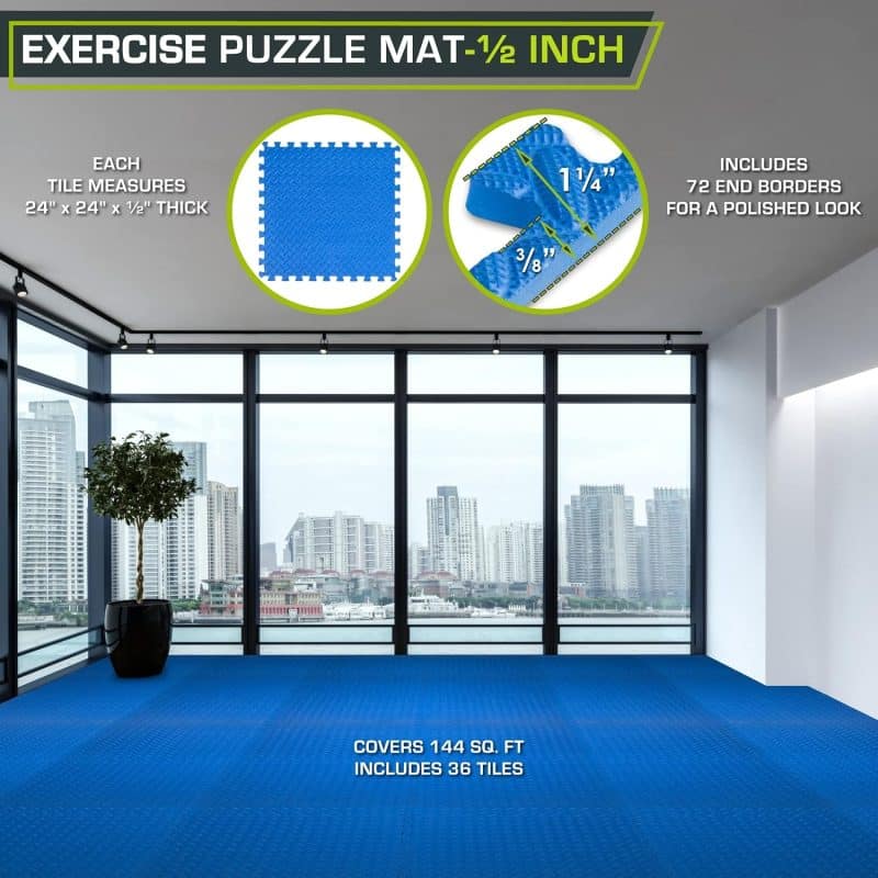 ProsourceFit Puzzle Exercise Mat - Image 32