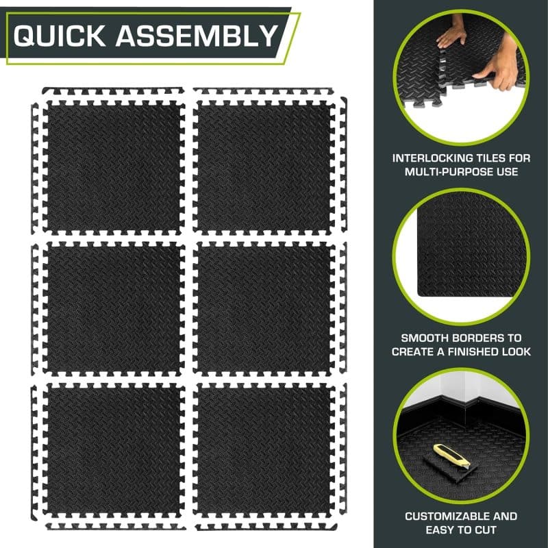ProsourceFit Puzzle Exercise Mat - Image 48