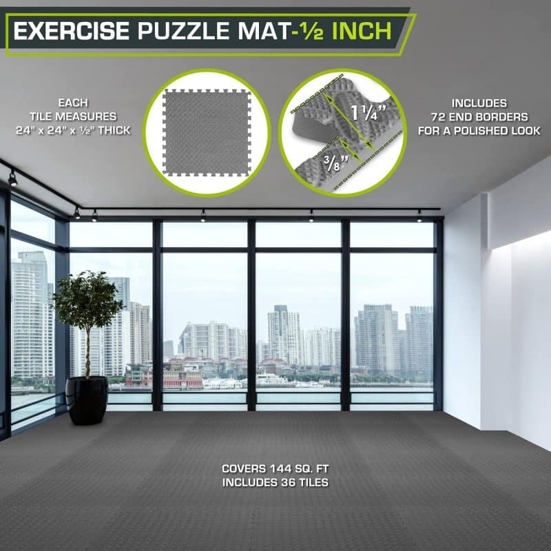 ProsourceFit Puzzle Exercise Mat - Image 50