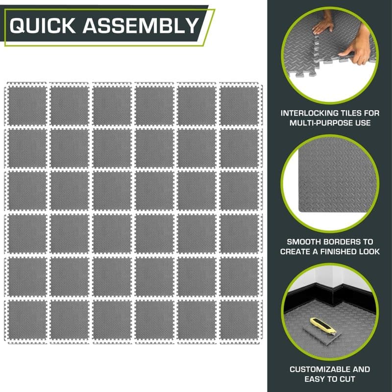 ProsourceFit Puzzle Exercise Mat - Image 54