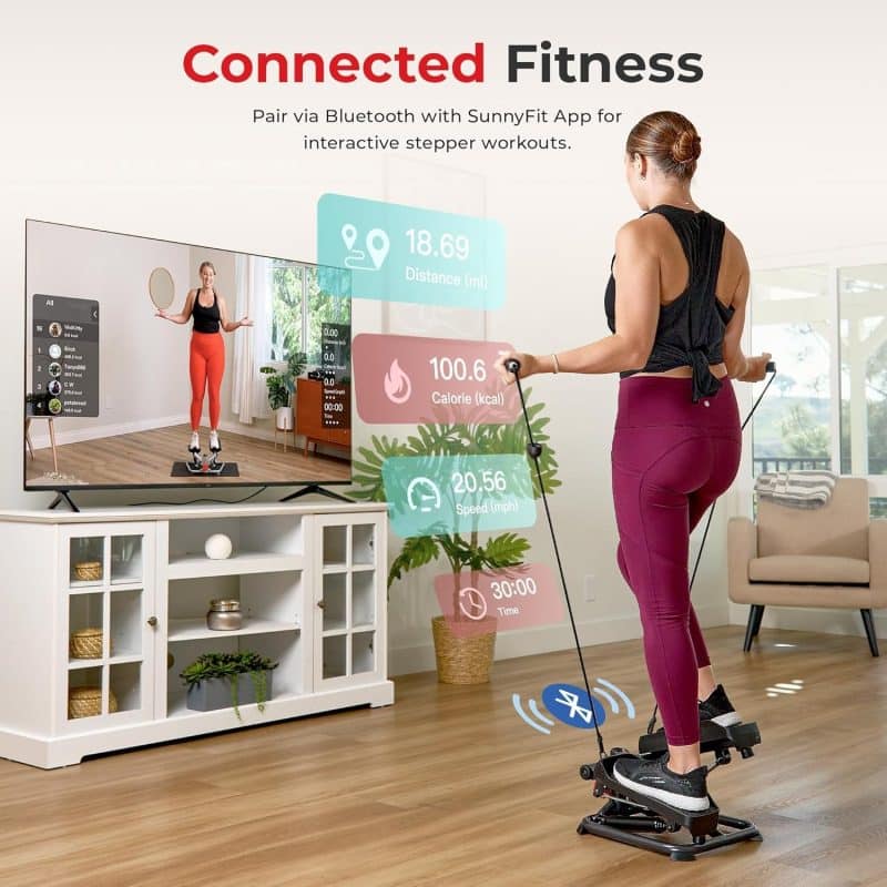 Sunny Health & Fitness Total Body 2-in-1 Stepper Machine - Image 10