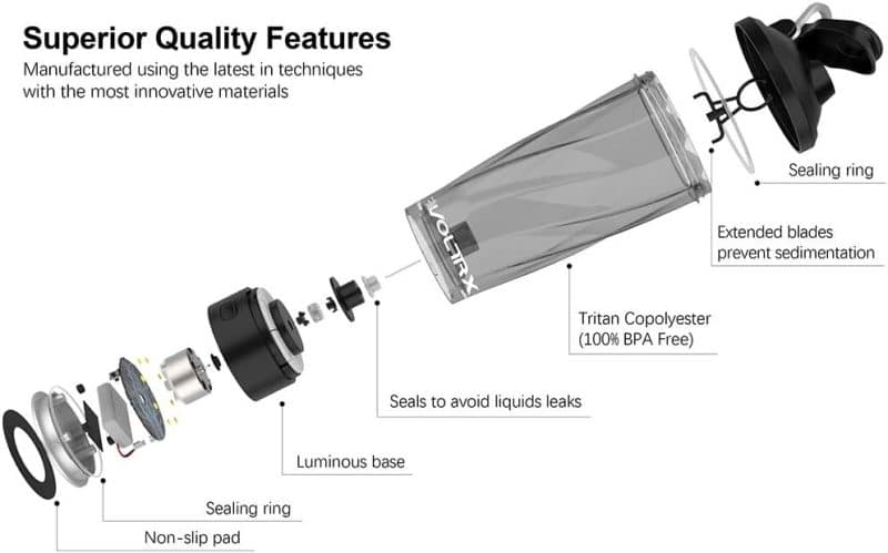 VOLTRX Premium Electric Protein Shaker Bottle - Image 2