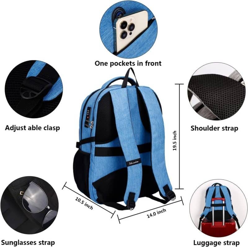 SHRRADOO Travel Laptop Backpack - Image 12