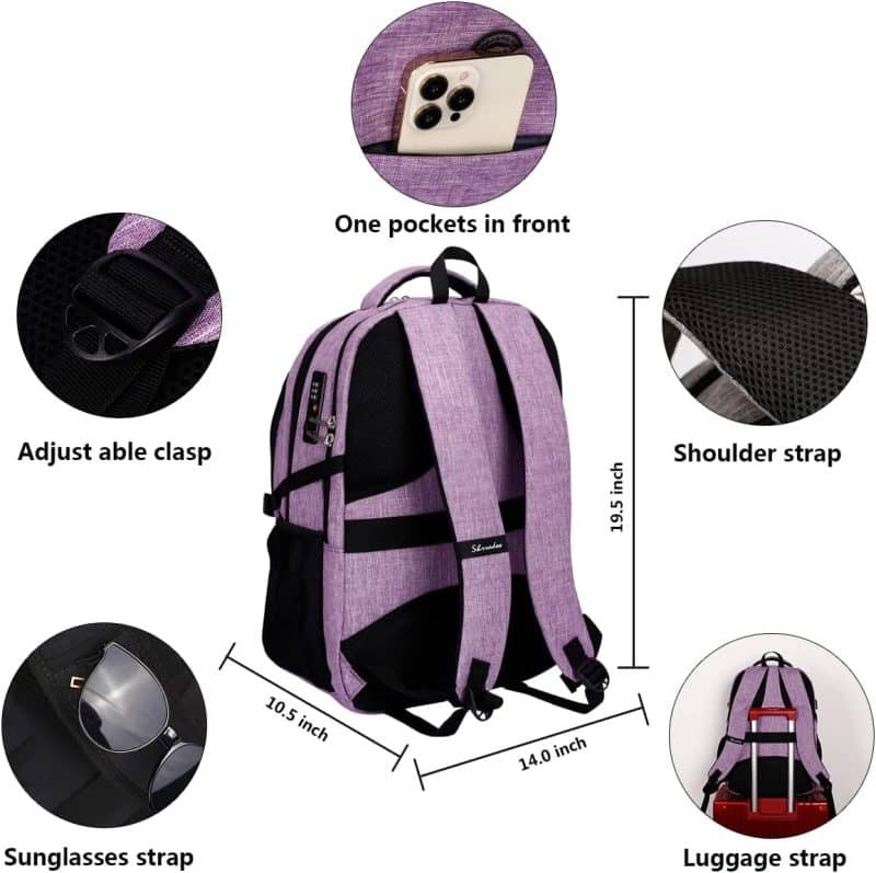 SHRRADOO Travel Laptop Backpack - Image 25