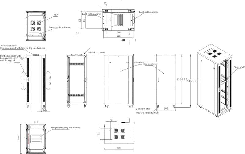 Sysracks Server Rack Network Enclosure on Wheels - Image 22