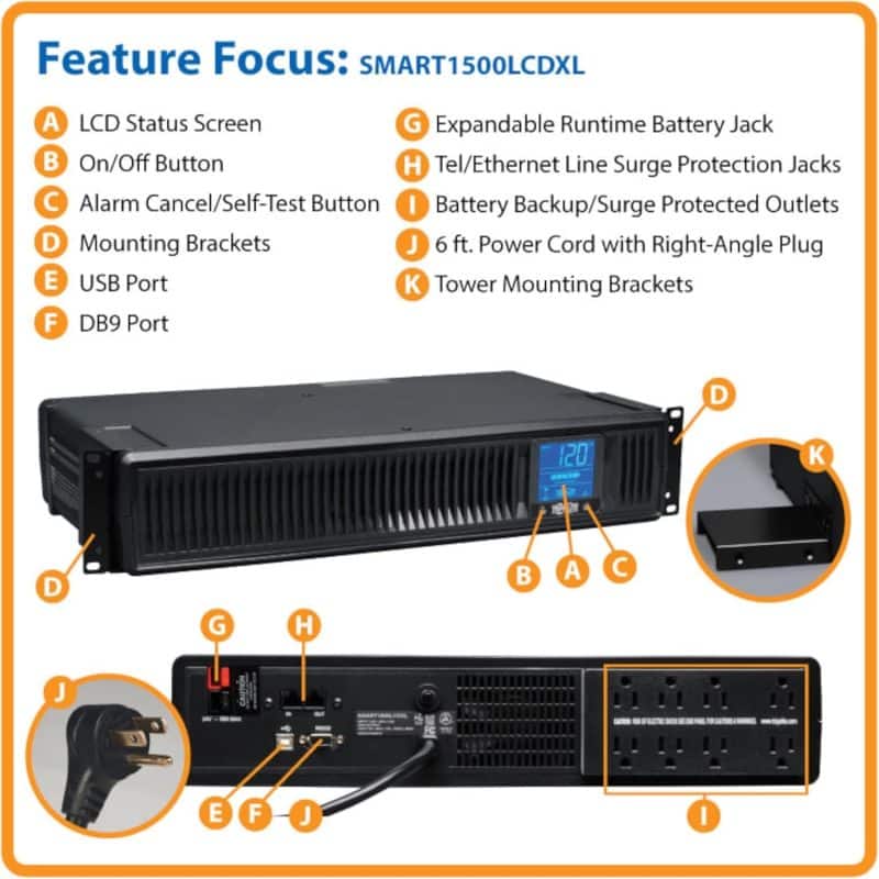 Tripp Lite SMARTLCDXL Smart UPS Back Up - Image 3