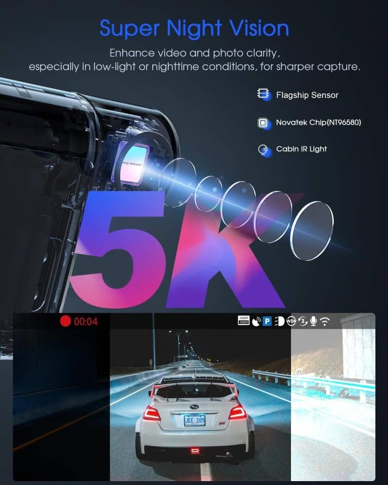 Avylet 5K 3 Channel Dash Cam - Image 4