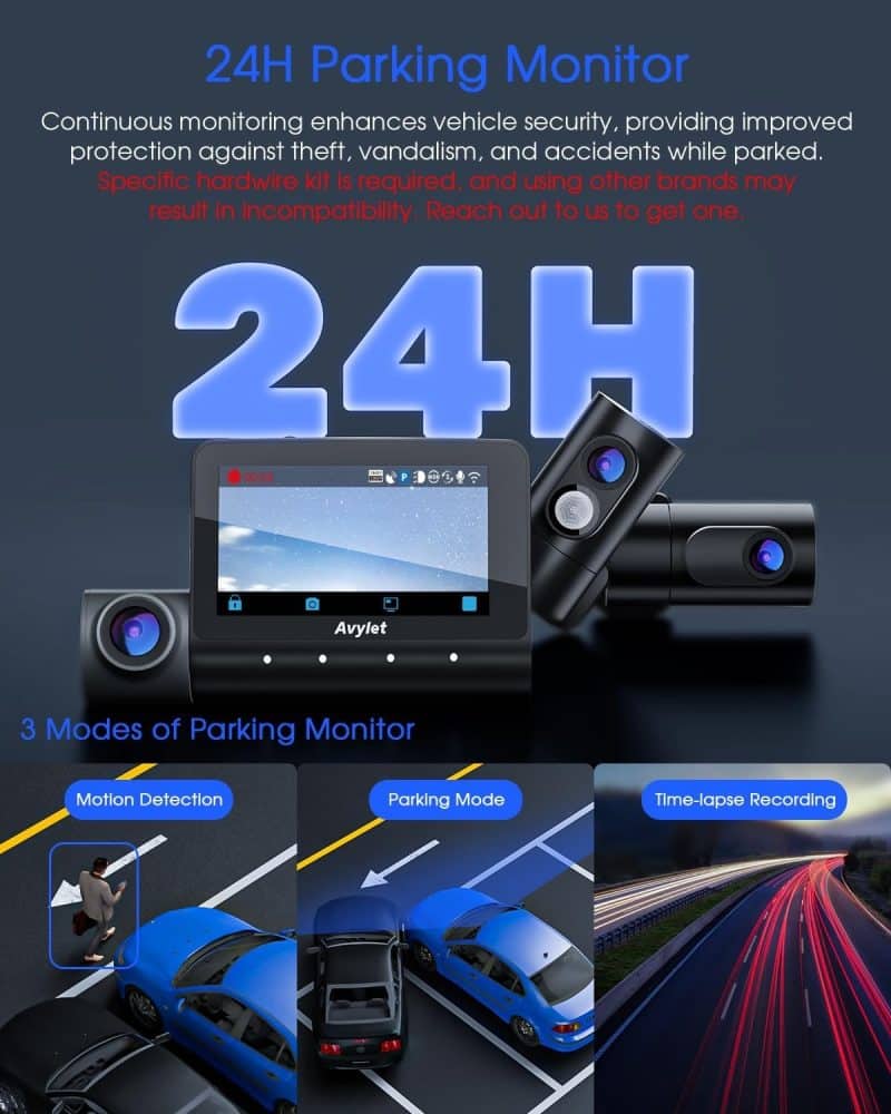 Avylet 5K 3 Channel Dash Cam - Image 8