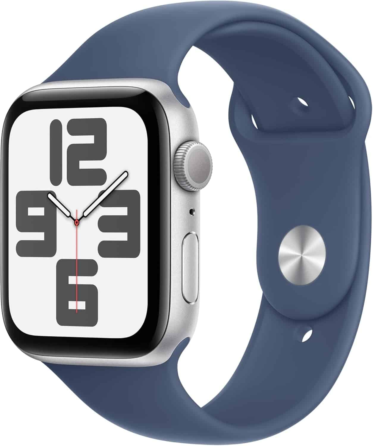 Silver Aluminium Case with Denim Sport Band