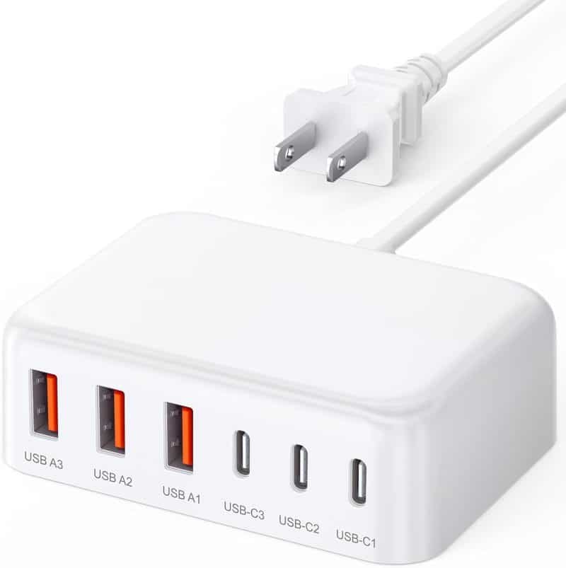 BOVICAS 6-in-1 Fast USB-C Charging Station