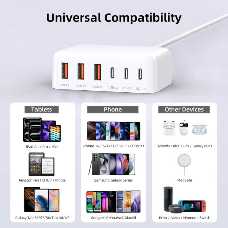 BOVICAS 6-in-1 Fast USB-C Charging Station - Image 2