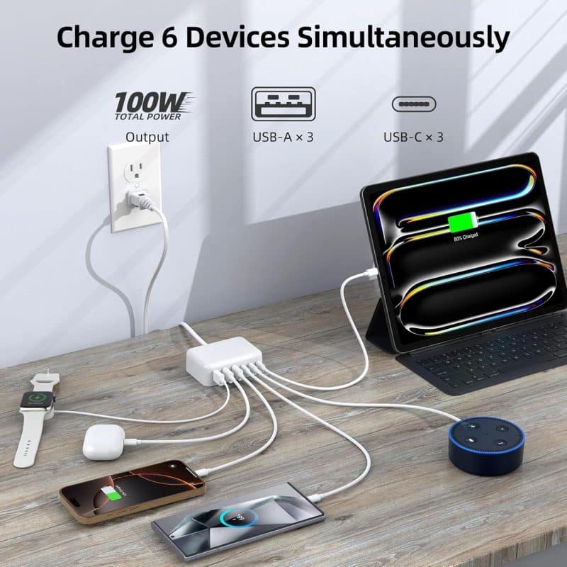 BOVICAS 6-in-1 Fast USB-C Charging Station - Image 3