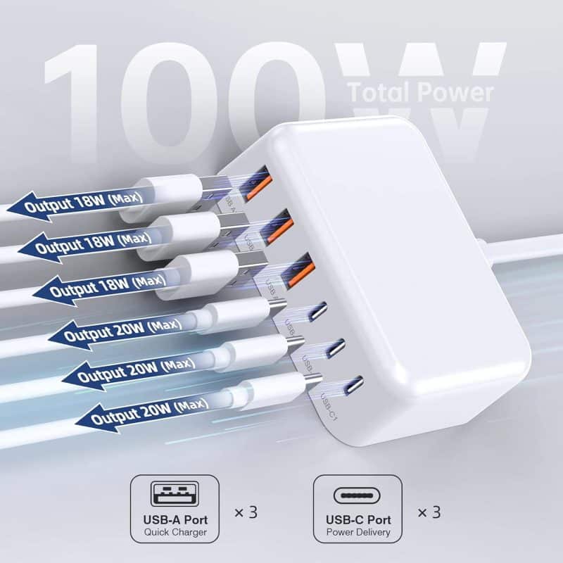 BOVICAS 6-in-1 Fast USB-C Charging Station - Image 7