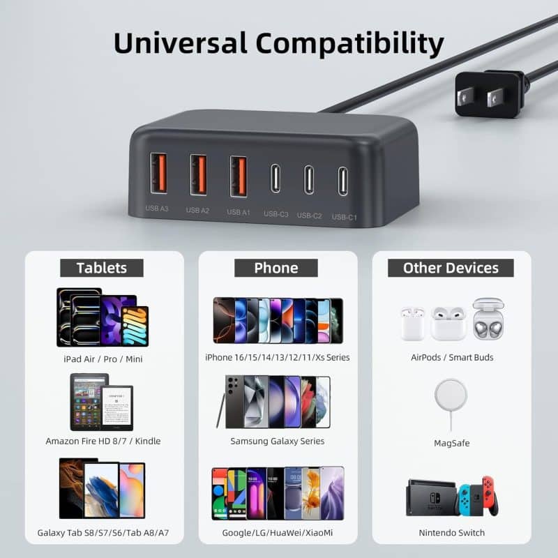 BOVICAS 6-in-1 Fast USB-C Charging Station - Image 26