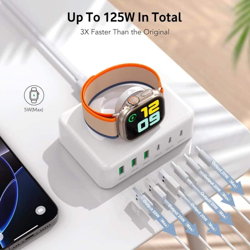 BOVICAS 6-in-1 Fast USB-C Charging Station - Image 44