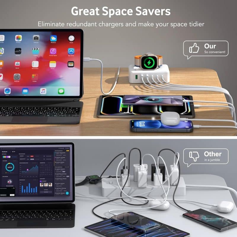 BOVICAS 6-in-1 Fast USB-C Charging Station - Image 45
