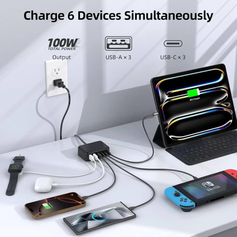 BOVICAS 6-in-1 Fast USB-C Charging Station - Image 50