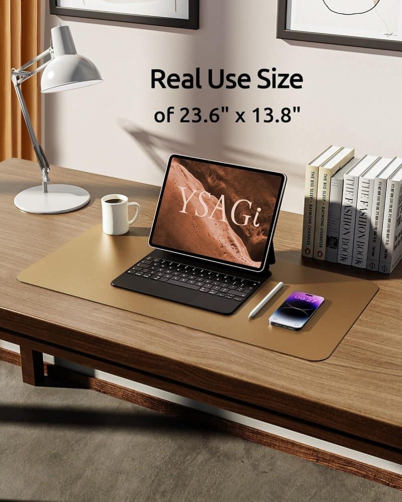 YSAGi Leather Desk Pad Protector - Image 24