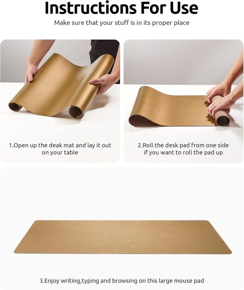 YSAGi Leather Desk Pad Protector - Image 26