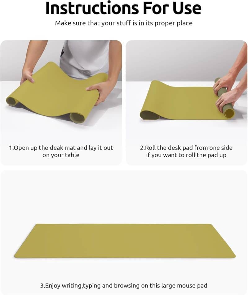 YSAGi Leather Desk Pad Protector - Image 73
