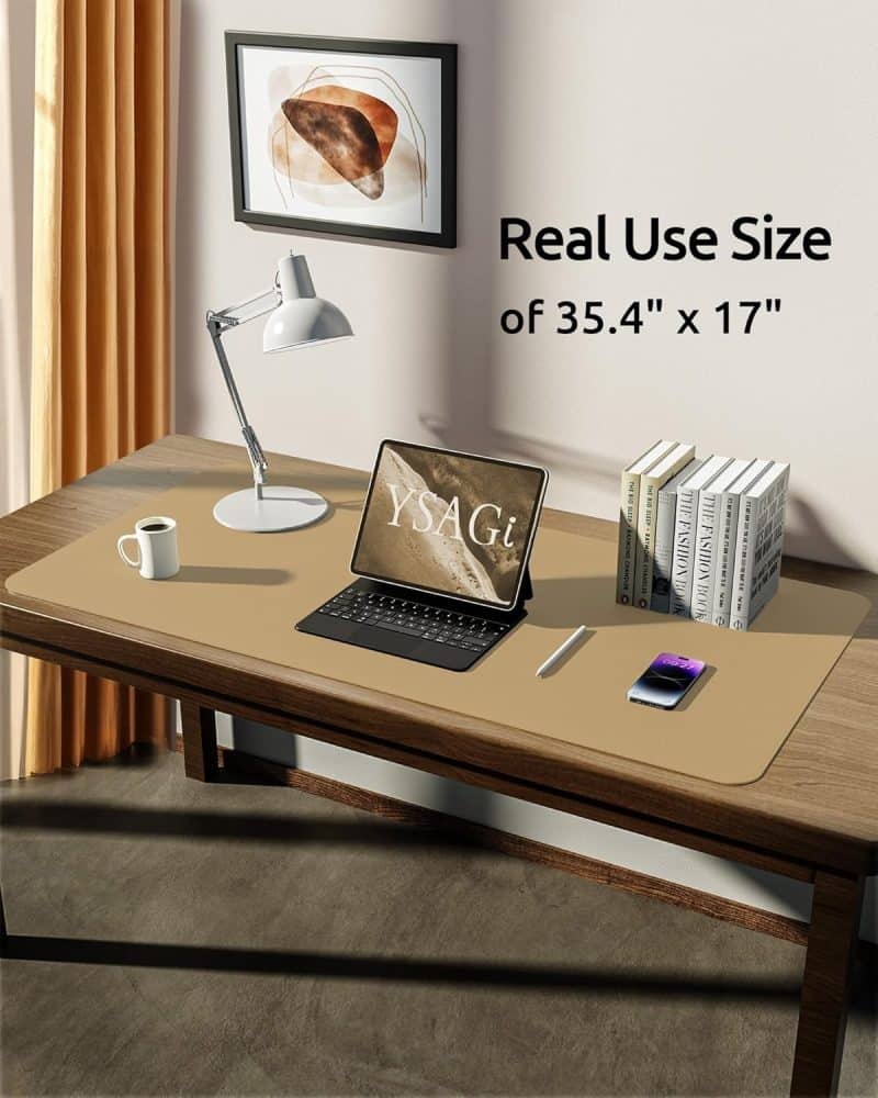 YSAGi Leather Desk Pad Protector - Image 89