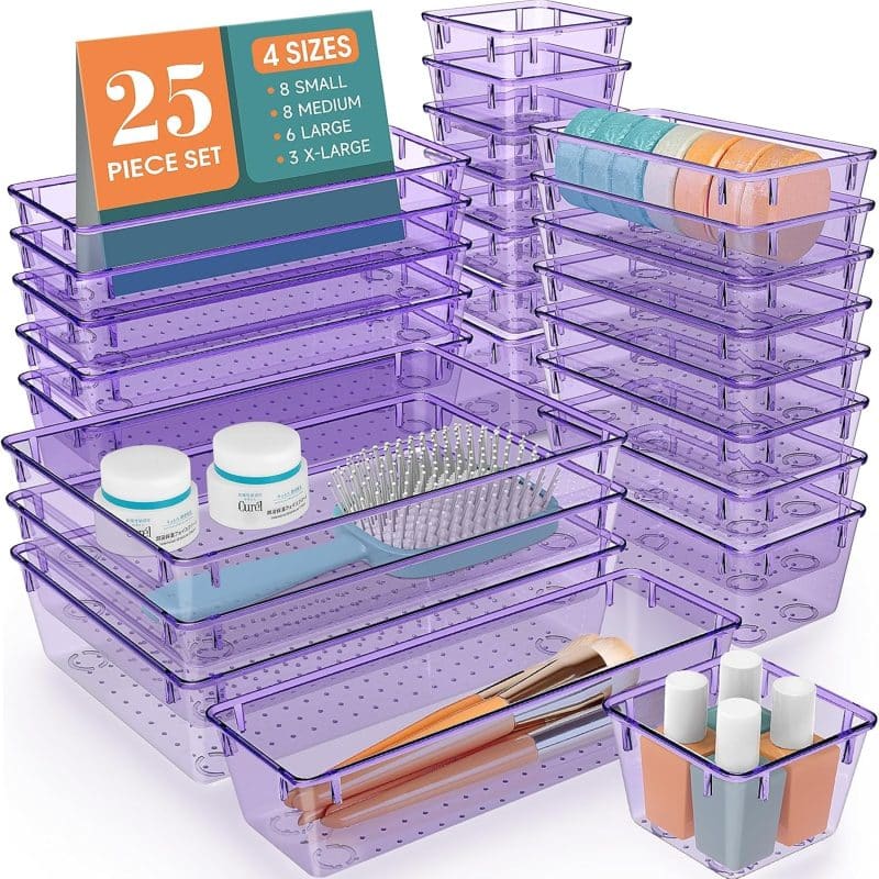 WOWBOX 25 PCS Plastic Drawer Organizer Set - Image 13