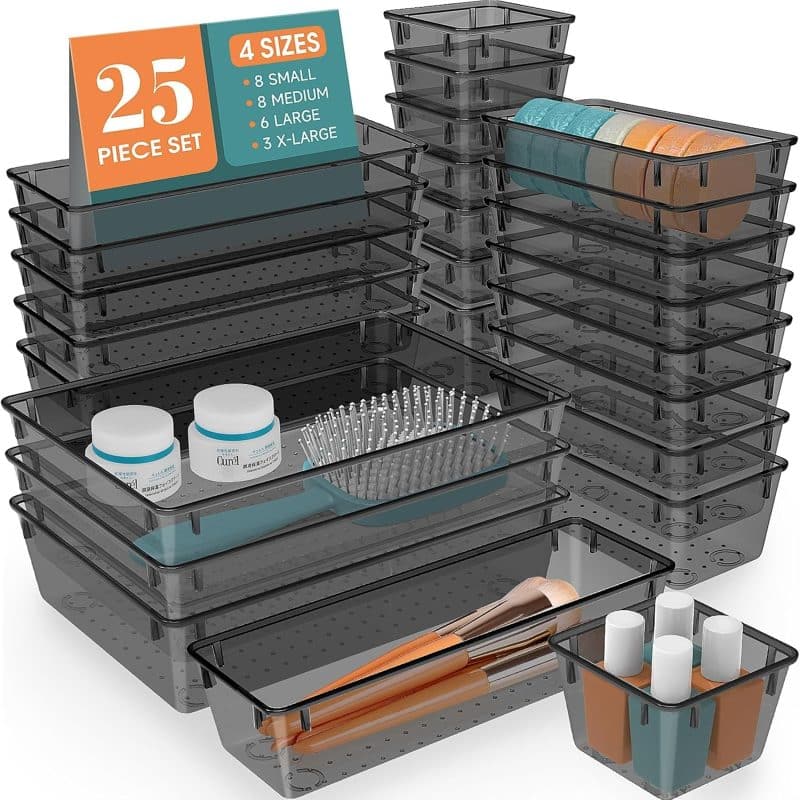 WOWBOX 25 PCS Plastic Drawer Organizer Set - Image 19