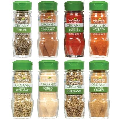 McCormick Gourmet Organic Spice Rack Refill Variety Pack (8-Pack)
