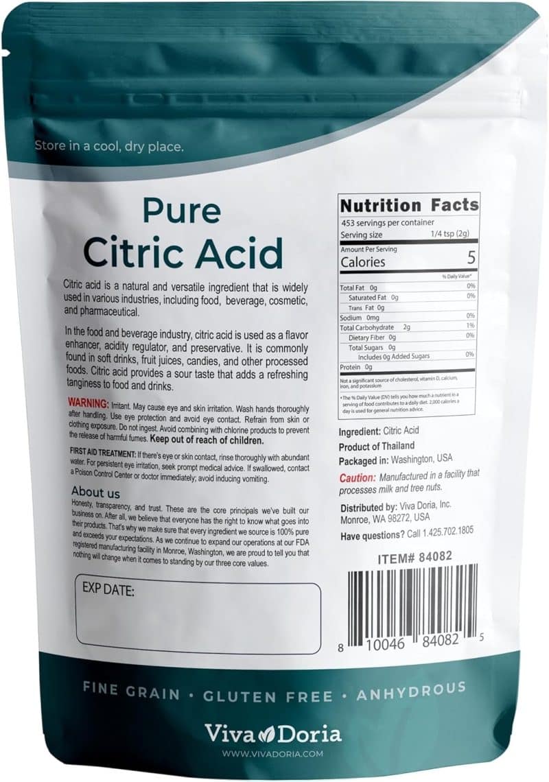 Viva Doria Pure Citric Acid (Fine Grain) - Image 10
