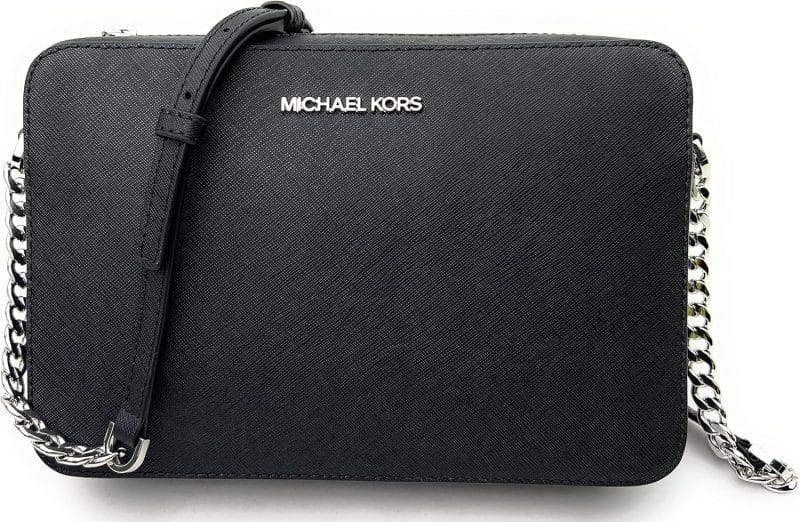Michael Kors Women's Jet Set Item Crossbody Bag (Black/Silver) - Image 6