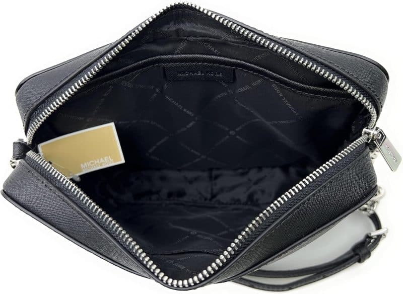Michael Kors Women's Jet Set Item Crossbody Bag (Black/Silver) - Image 7