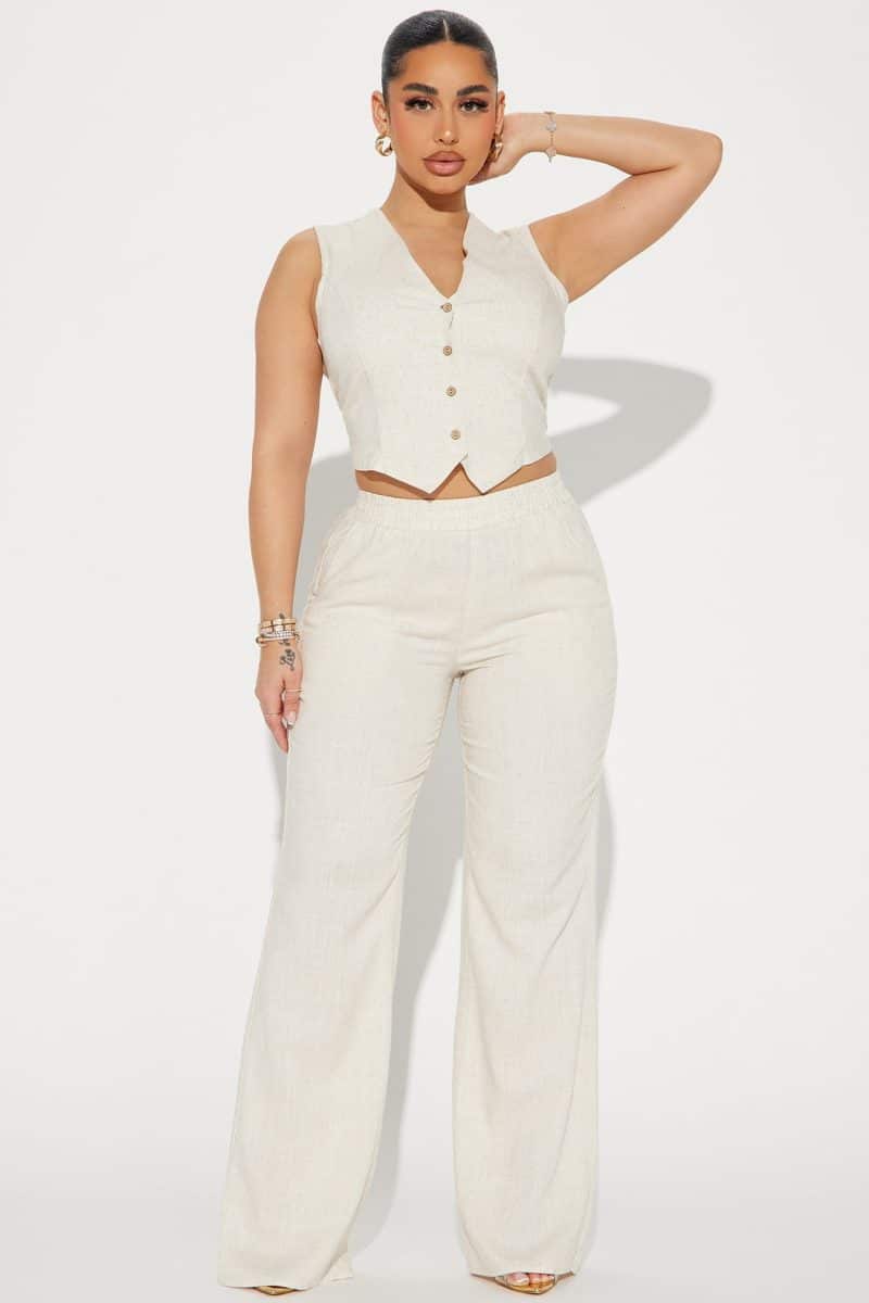 Fashion Nova Perfect Vacay Linen Pant Set