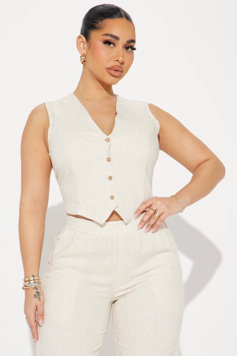 Fashion Nova Perfect Vacay Linen Pant Set - Image 2