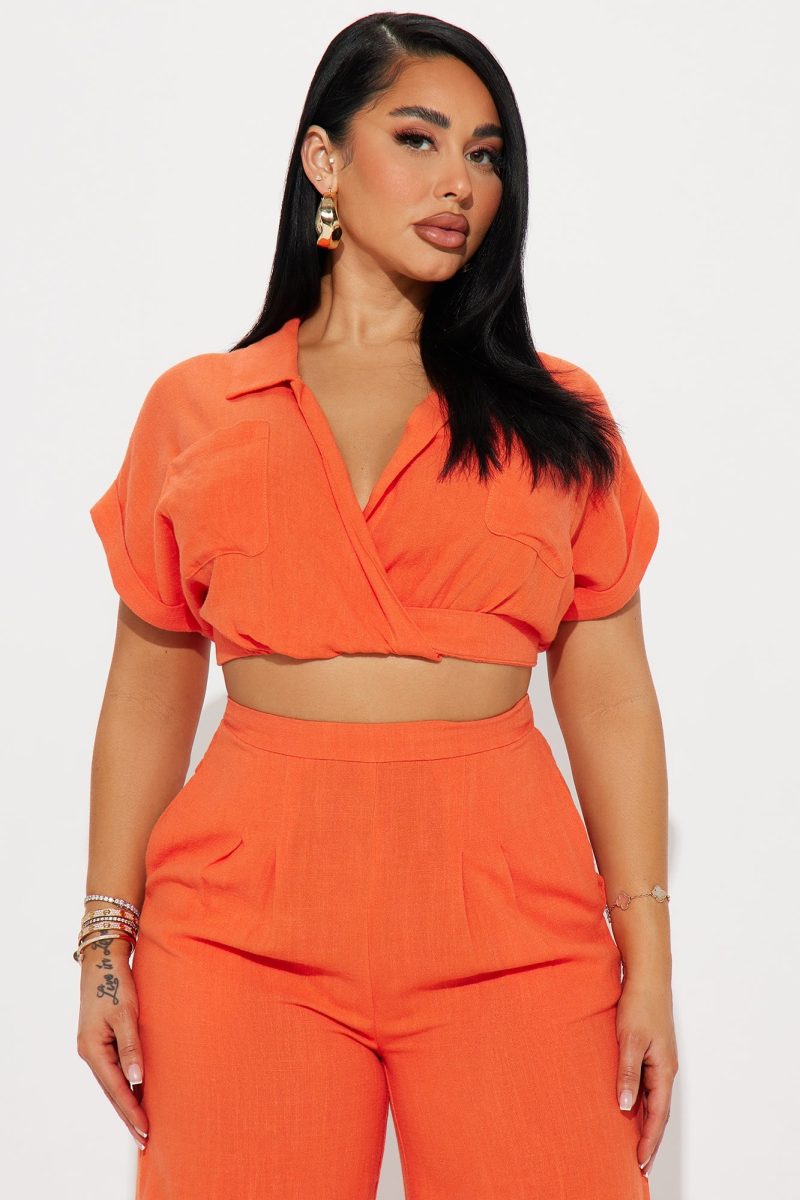 Fashion Nova Andrea Linen Pant Set - Image 2