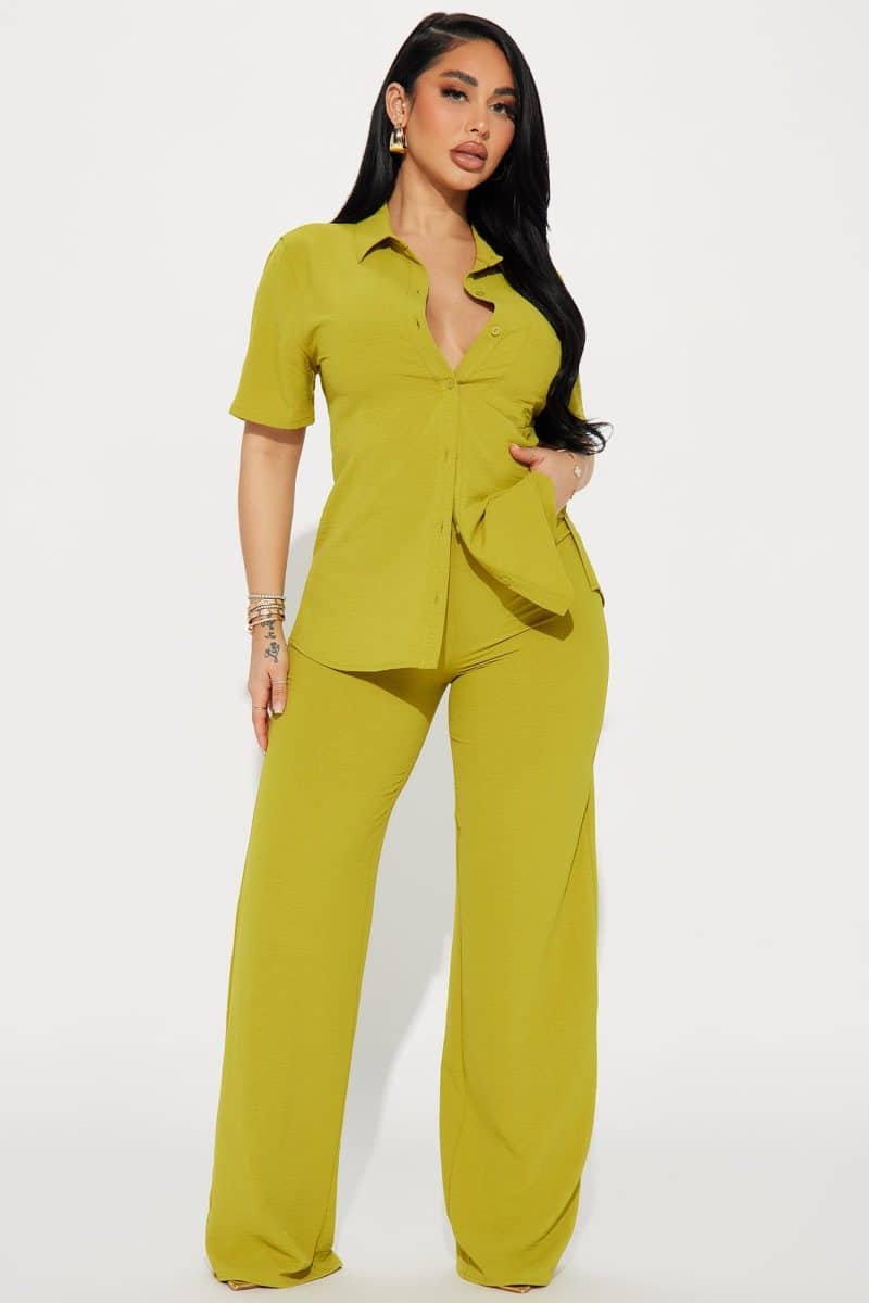 Fashion Nova Makenzie Short Sleeve Pant Set