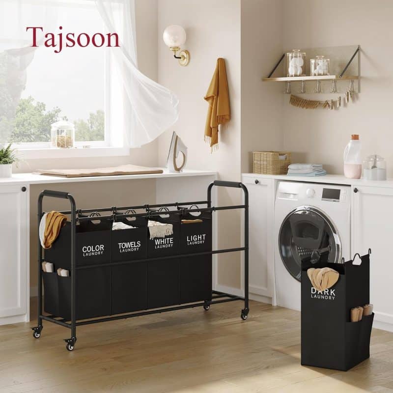 Tajsoon 5 Bag Laundry Sorter Cart - Image 18