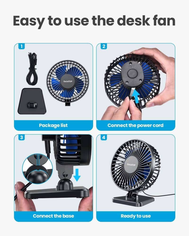 Gaiatop USB Desk Fan - Image 8