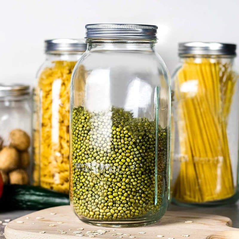 YNIKEN 64 oz Mason Jars Wide Mouth (3-Pack) - Image 5