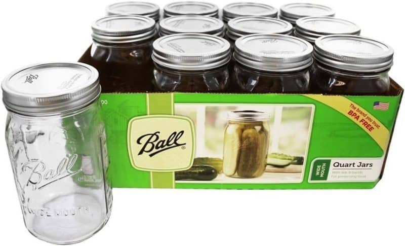 Ball 32 oz Wide Mouth Quart Jar Set (12-Pack)