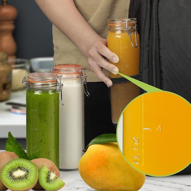 Huichuiero 20 oz Airtight Durable Glass Jars - Image 2