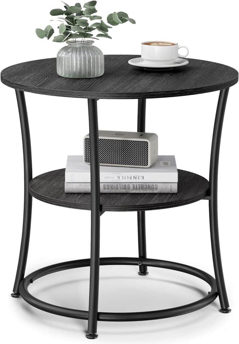 VASAGLE Side Table with 2 Storage Shelves - Image 2