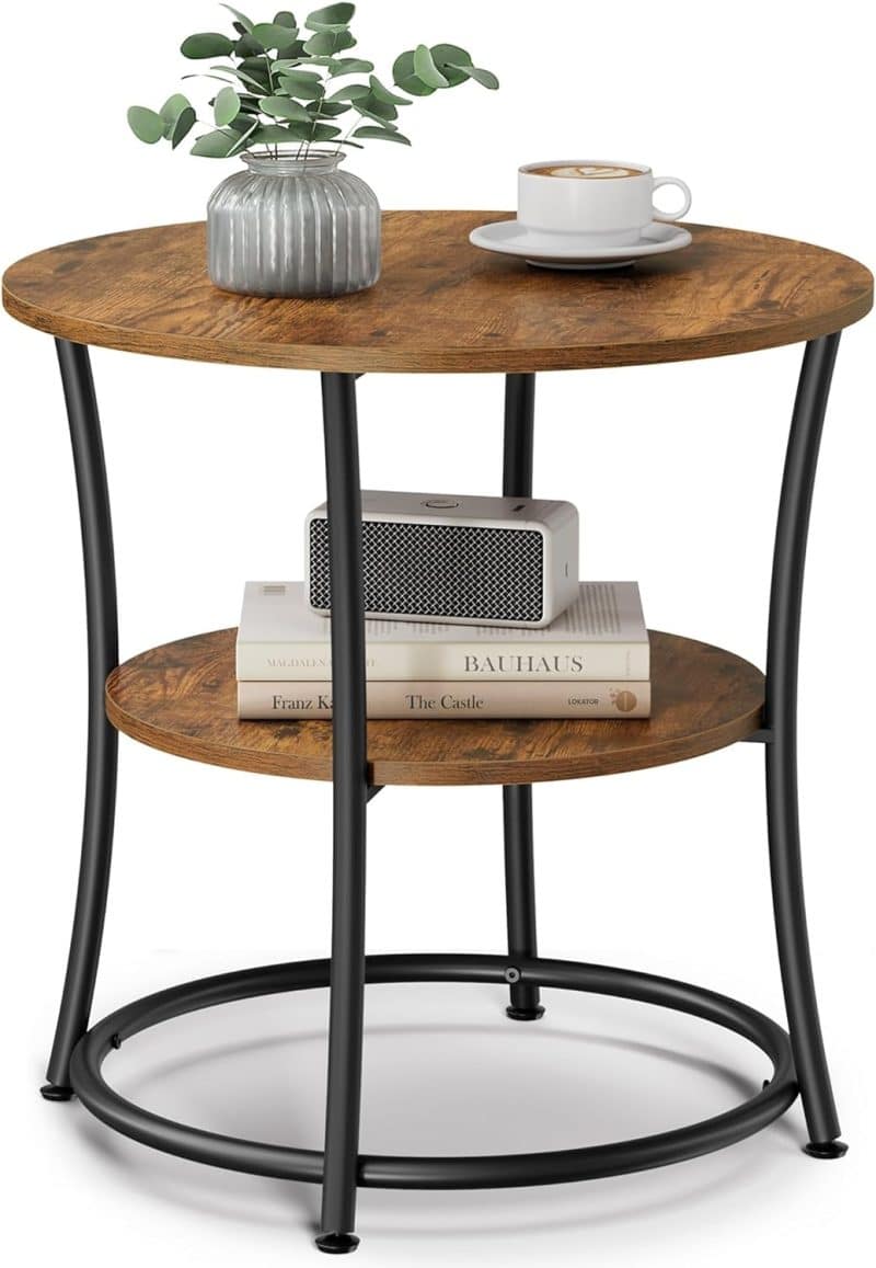 VASAGLE Side Table with 2 Storage Shelves - Image 4