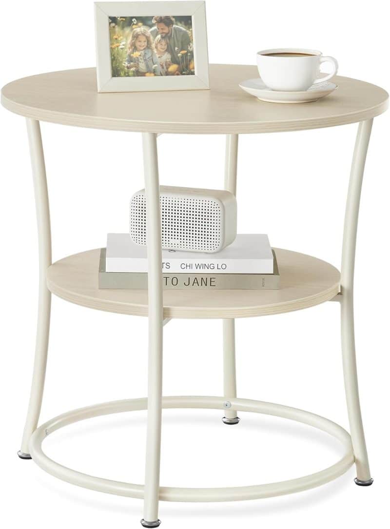 VASAGLE Side Table with 2 Storage Shelves - Image 5